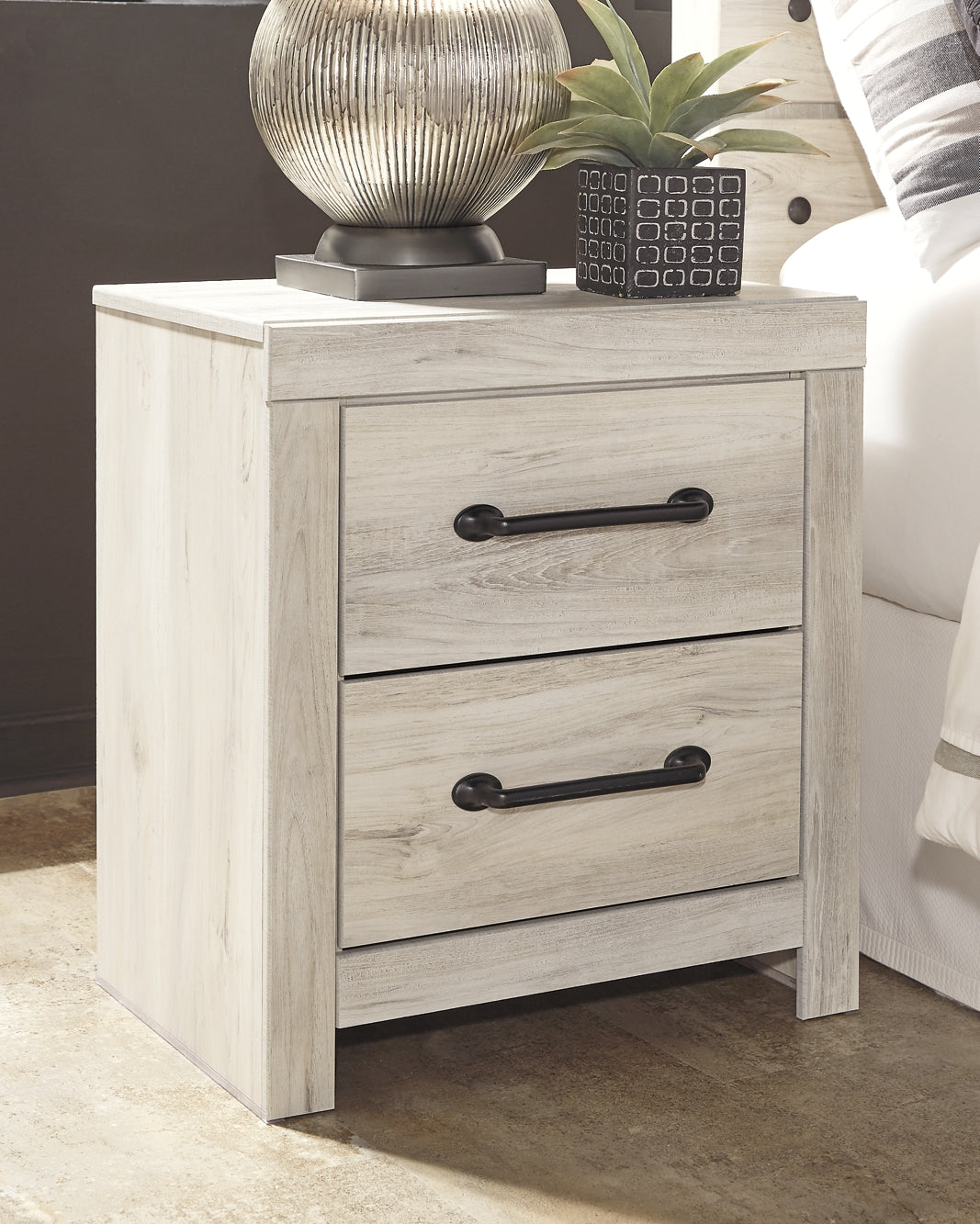 Cambeck  Panel Bed With 2 Storage Drawers With Mirrored Dresser And 2 Nightstands