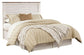 Willowton / Panel Headboard With Mirrored Dresser