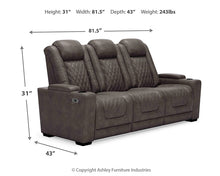 Load image into Gallery viewer, HyllMont PWR REC Sofa with ADJ Headrest
