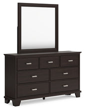 Load image into Gallery viewer, Covetown Twin Panel Bed with Mirrored Dresser, Chest and Nightstand
