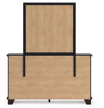 Load image into Gallery viewer, Covetown Full Panel Bed with Mirrored Dresser and 2 Nightstands
