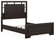 Load image into Gallery viewer, Covetown Full Panel Bed with Mirrored Dresser and 2 Nightstands
