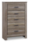 Zelen King/California King Panel Headboard with Mirrored Dresser, Chest and 2 Nightstands