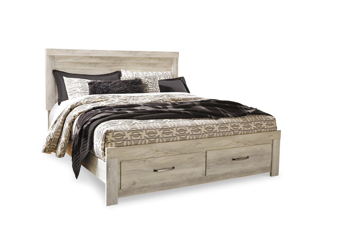 Bellaby  Platform Bed With 2 Storage Drawers With Mirrored Dresser, Chest And Nightstand