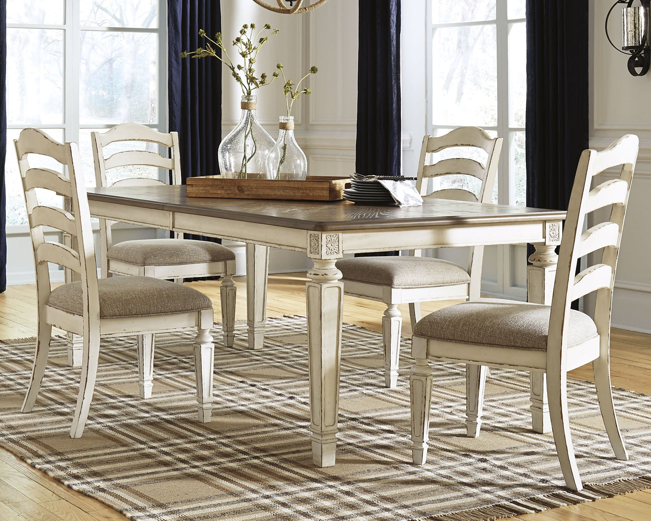 Realyn Dining Table and 8 Chairs