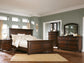 Porter King Panel Bed with Mirrored Dresser, Chest and 2 Nightstands