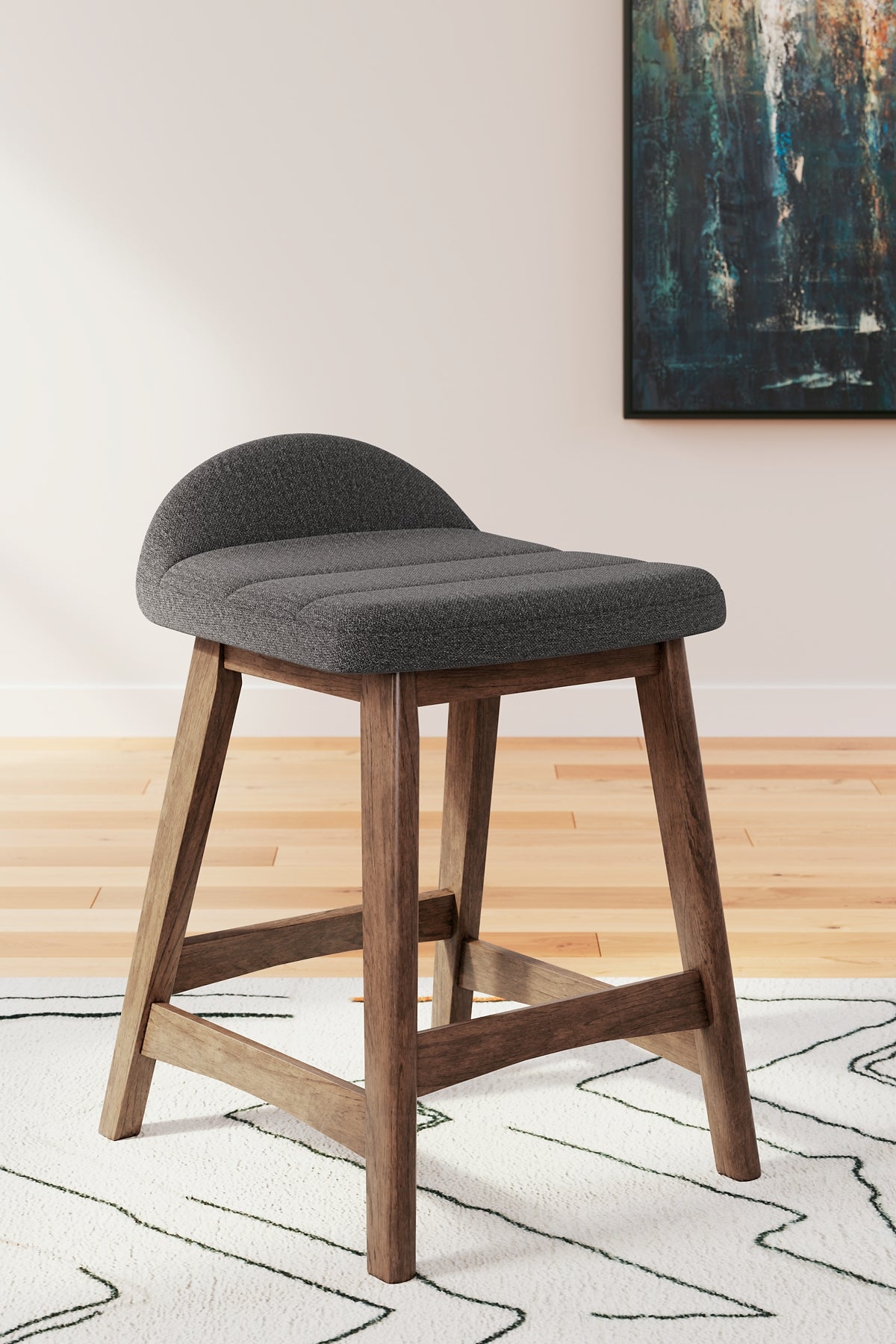 Lyncott Upholstered Barstool (2/CN)