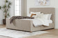 Dakmore King Upholstered Bed with Mirrored Dresser and Chest