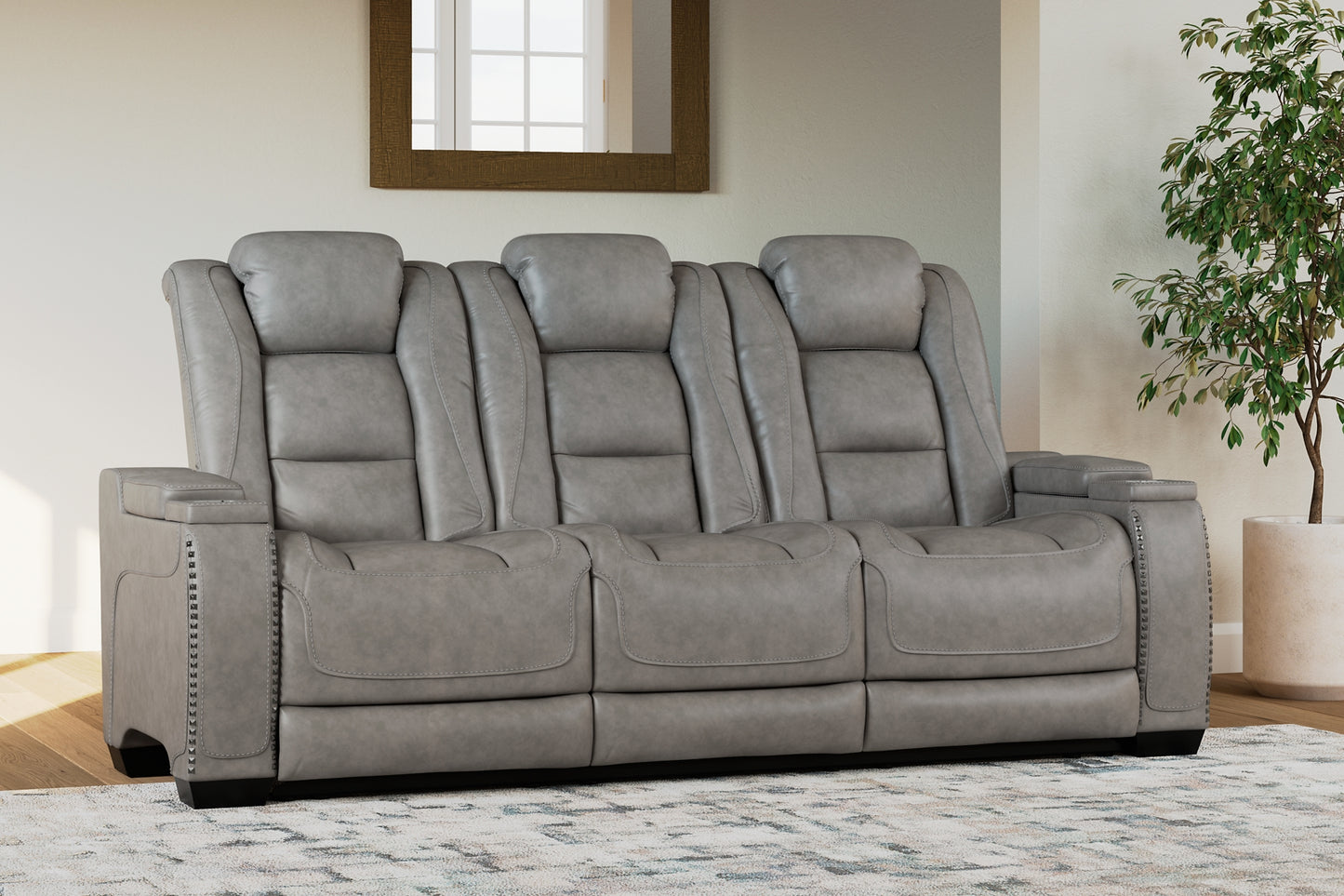 The Man-Den PWR REC Sofa with ADJ Headrest