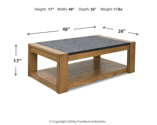 Quentina Coffee Table with 2 End Tables