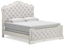 Load image into Gallery viewer, Arlendyne King Upholstered Bed with Mirrored Dresser
