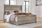 Lexorne King Sleigh Bed with Mirrored Dresser and Nightstand