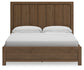 Cabalynn California King Panel Bed with Storage with Mirrored Dresser, Chest and Nightstand